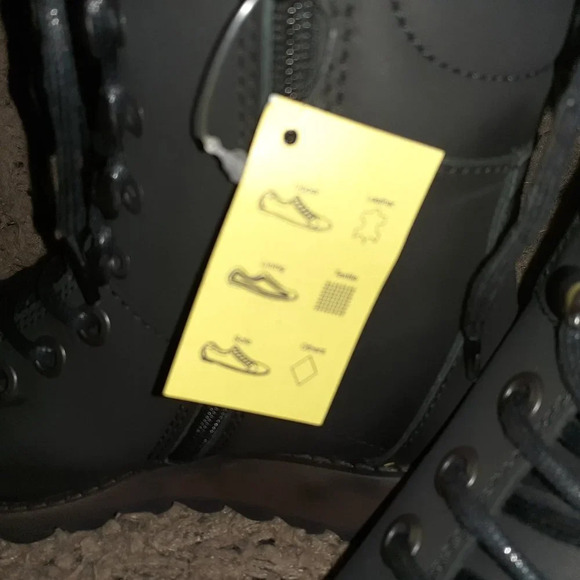 FLY London-SAME-109 FLY-Heritage Black Leather Combat Boots-Side Zip-Sz … - Picture 13 of 14